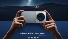 vivo X500 Pro Max en color gris, imagen promocional oficial