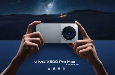 vivo X500 Pro Max en color gris, imagen promocional oficial