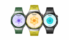 Huawei Watch GT 7 Pro en verde, amarillo y negro, con encuadre centrado